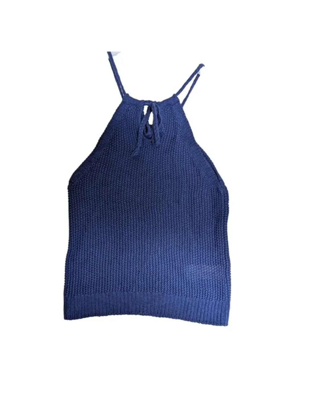 Tommy Bahama Paradise Sun Blue Halter Sweater Womens XXS Open Knit Lightweight - Picture 11 of 12